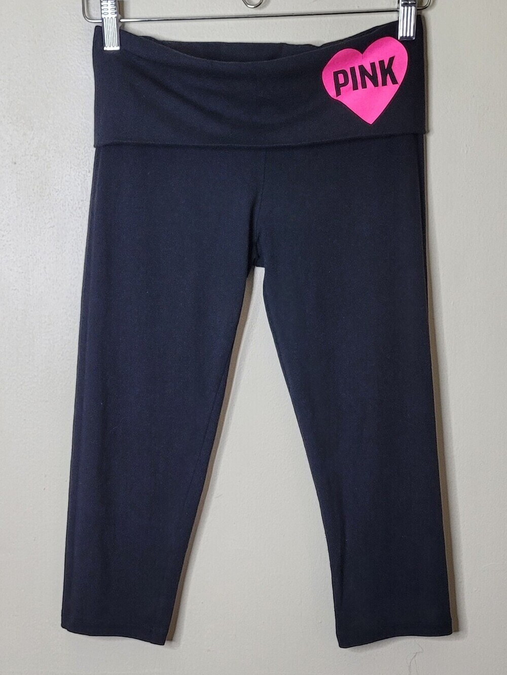 Victorias Secret PINK Fold-over Sequin Capri Leggings XS - Picture 2 of 11
